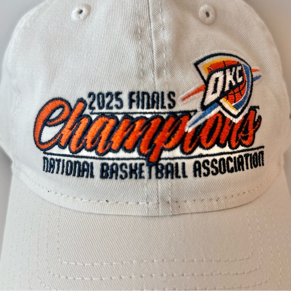 Oklahoma City Thunder NBA New Era Adjustable Strapback Hat 2025 Finals - Picture 8 of 12